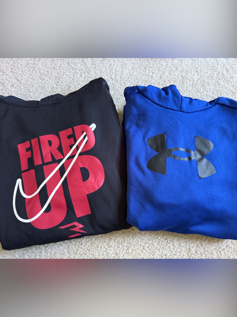 Nike Kids Black 'Fired Up' Graphic Top with Red & White Logo
